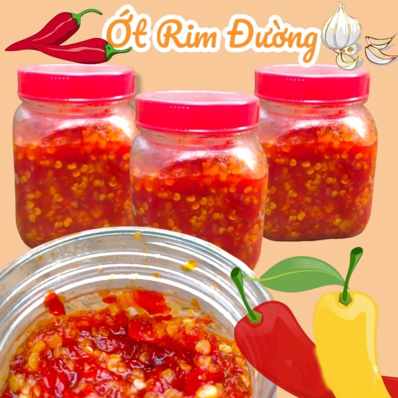 Ớt rim đường, siêu cay, đặc biệt - hủ 200g