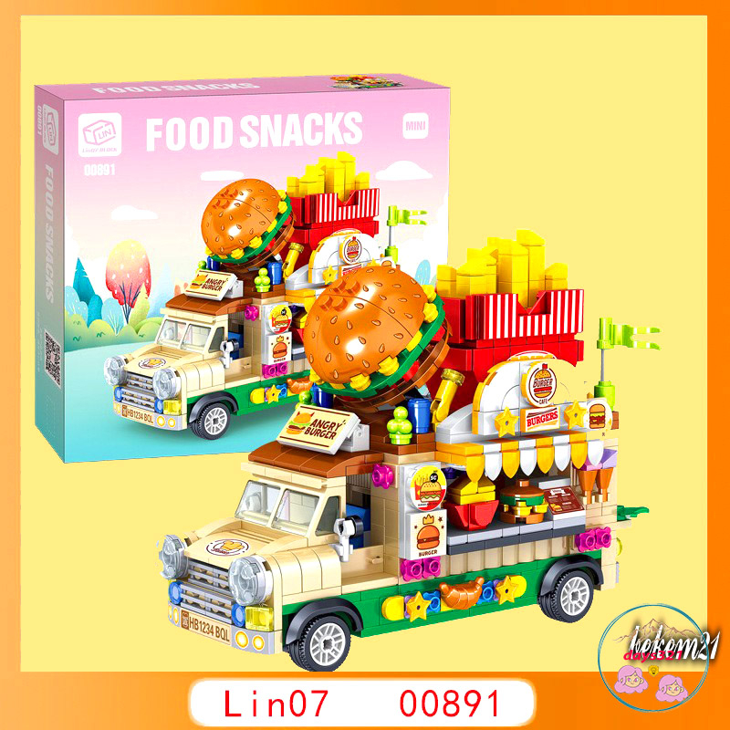 Lego Xe Kem Mixue  Lego Đồ chơi lắp ráp, xếp hình Qman 2029 - Xe Kem