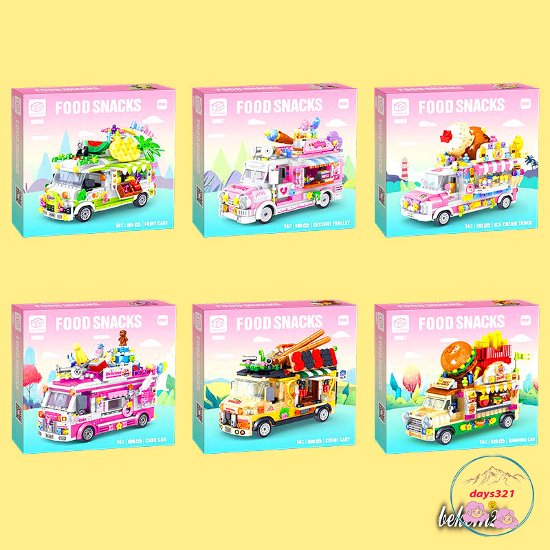 Lego Xe Kem Mixue  Lego Đồ chơi lắp ráp, xếp hình Qman 2029 - Xe Kem