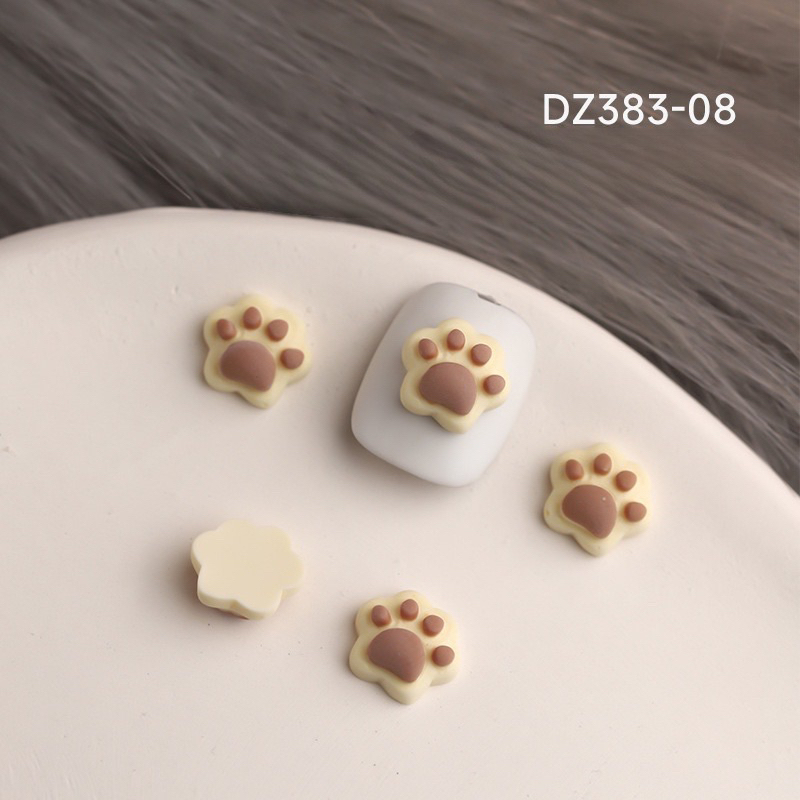 Charm Hoạt Hình Màu Kem Hàn Quốc Đáng Yêu Lẻ 1 Cái Phụ Kiện Trang Trí Móng - C10