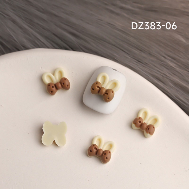 Charm Hoạt Hình Màu Kem Hàn Quốc Đáng Yêu Lẻ 1 Cái Phụ Kiện Trang Trí Móng - C10