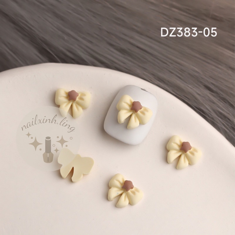 Charm Hoạt Hình Màu Kem Hàn Quốc Đáng Yêu Lẻ 1 Cái Phụ Kiện Trang Trí Móng - C10