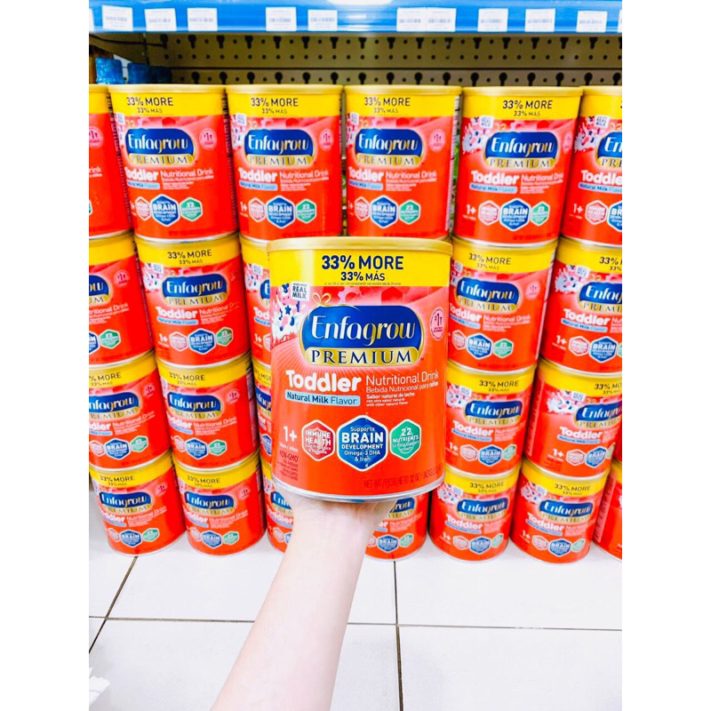 Date 10/2024 Sữa Enfagrow Premium toddler nắp đỏ/vàng 1,04kg NON GMO PREMIUM