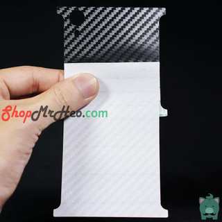 Dán Skin Mặt Lưng Vân 3D Carbon Sony XA1 Plus (Carbon - Nhám - Hình hộp)