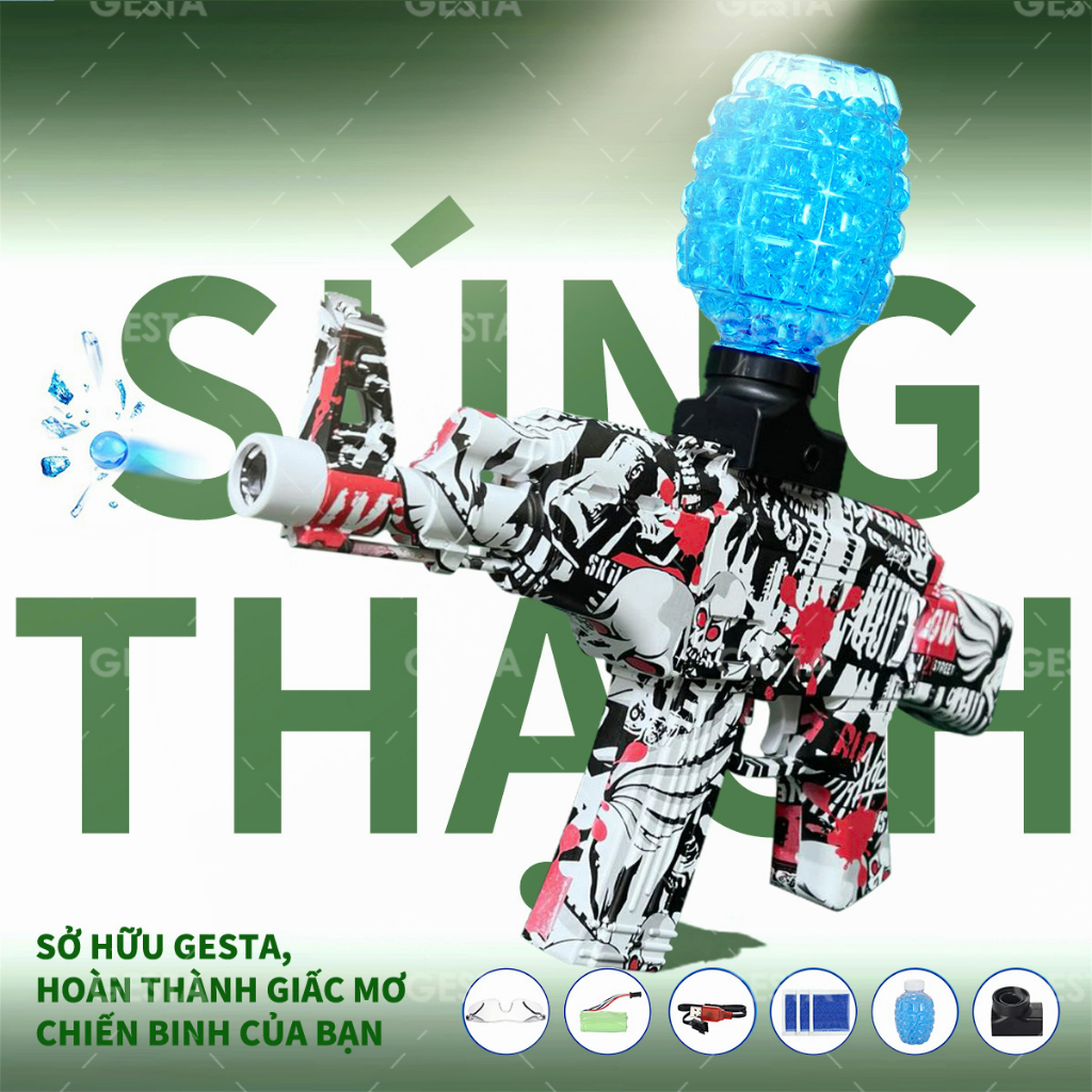 mẫu mới PUBG AK trò chơi mô phỏng cho bé súng thạch Tặng đầy đủ phụ kiên Kính bảo hộ Nhựa ABS nhanh giao hàng COD