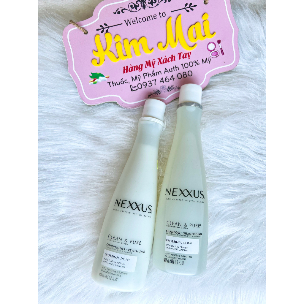 Dầu gội xả Nexxus Clean and Pure Shampoo and Conditioner siêu dưỡng ẩm