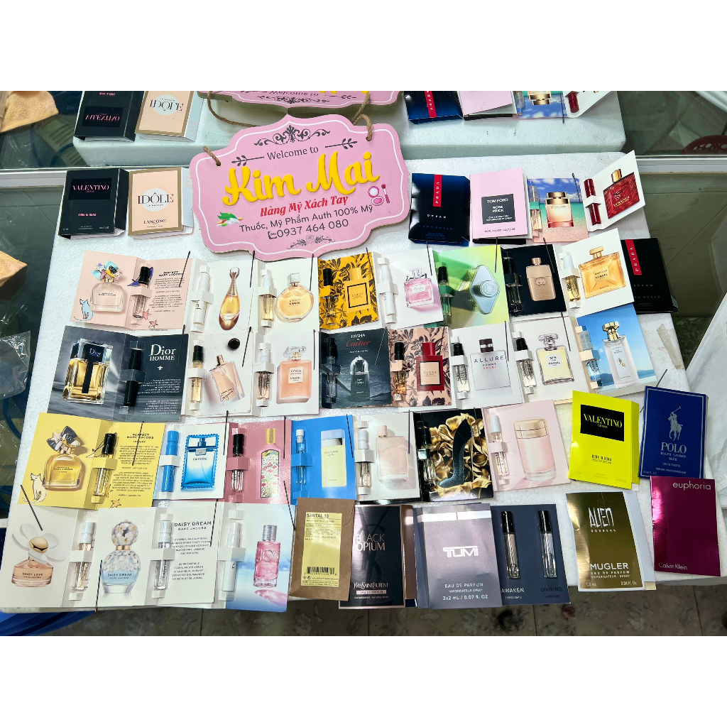 Mẫu thử Nước Hoa các mùi từ 1-2ml