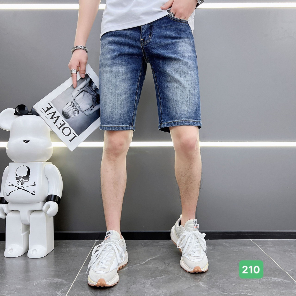 Quần short jean chất bò co giãn- quần lửng nam thời trang PN ms205