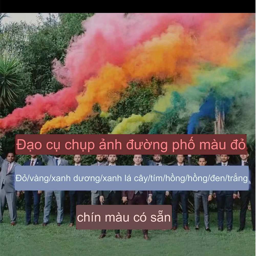 Pháo Khói Màu Đồ Chơi Chụp Ảnh Sương Mù Kỷ Yếu, Lễ Hội, Phun khói kéo dài tới 40 Giây