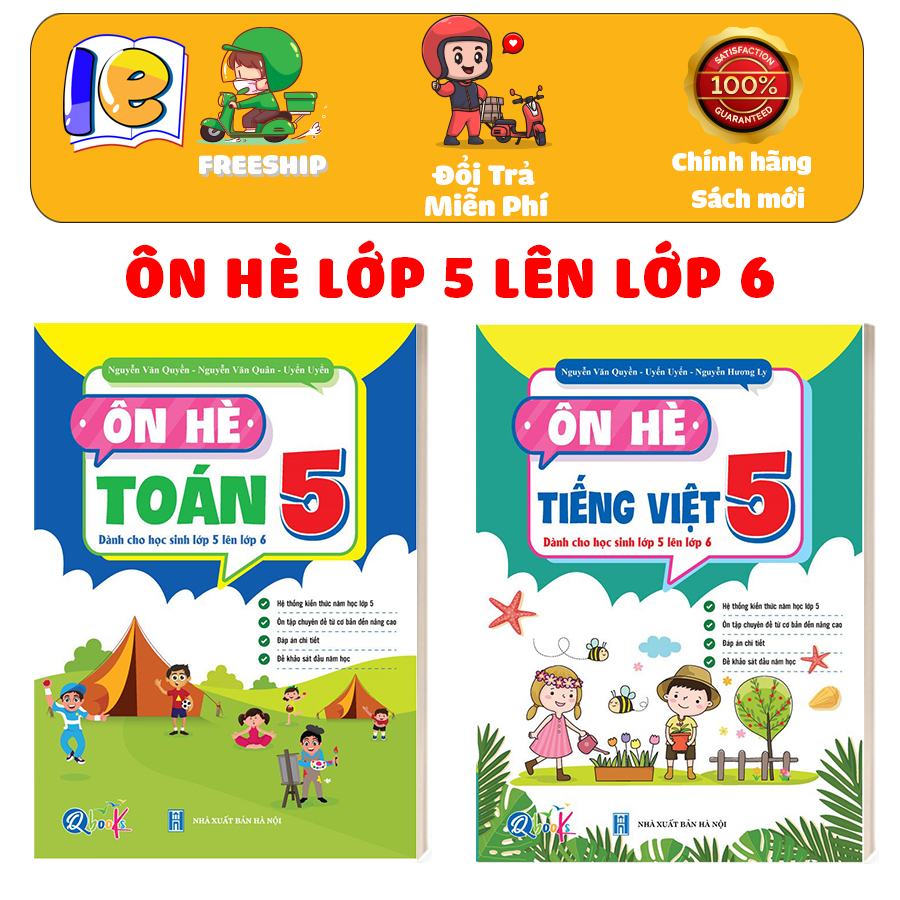 Sách - Combo Ôn Hè Toán và Tiếng Việt 5 - Dành cho học sinh lớp 5 lên lớp 6 (2 cuốn)