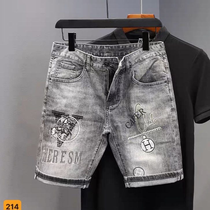 Quần short jean chất bò co giãn- quần lửng nam thời trang PN ms205