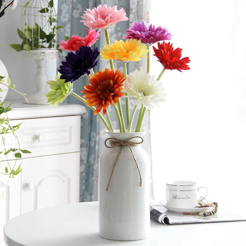 Hoa Đồng Tiền Hoa Giả Giống Thật 100% Decor Trang Trí Đẹp Để Bàn Phòng Khách Chụp Ảnh Minhome