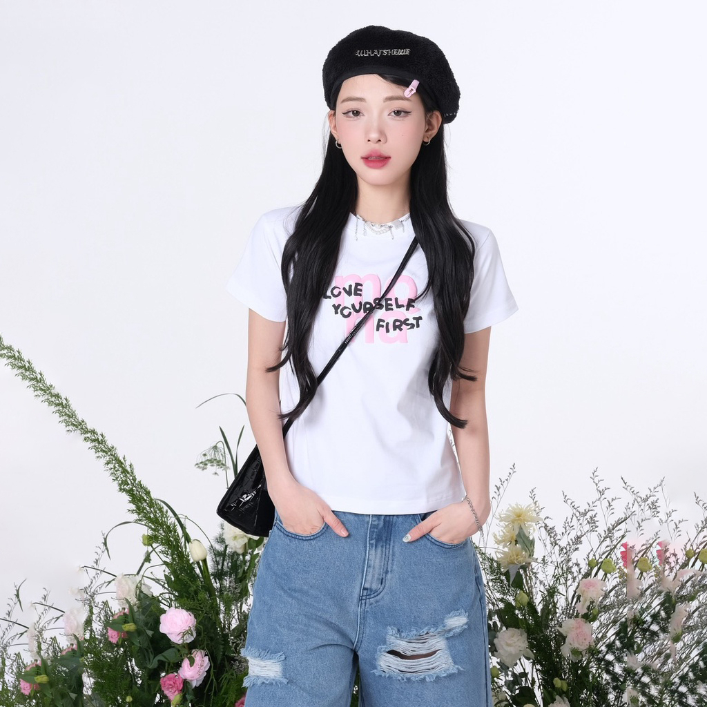 Áo thun baby tee Thời Trang MONO - LOVE