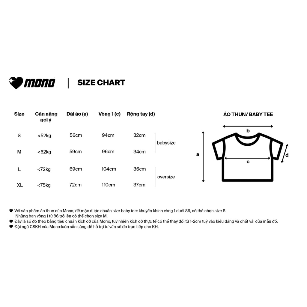 Áo thun baby tee Thời Trang MONO - GUMMY KEM