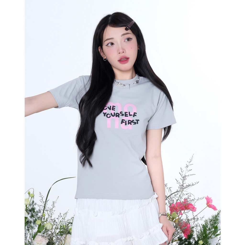 Áo thun baby tee Thời Trang MONO - LOVE