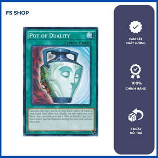 Thẻ bài Yugioh chính hãng - lá bài ma pháp Pot of Duality (Common)