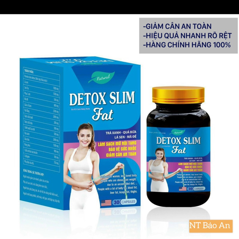 ✅Viên Uống Detox Slim Eo X3 Keto Fat Hỗ Trợ Chuyển Hóa Chất Béo, Giảm Cholesterol Trong Máu, Giảm Béo Nhanh, An Toàn