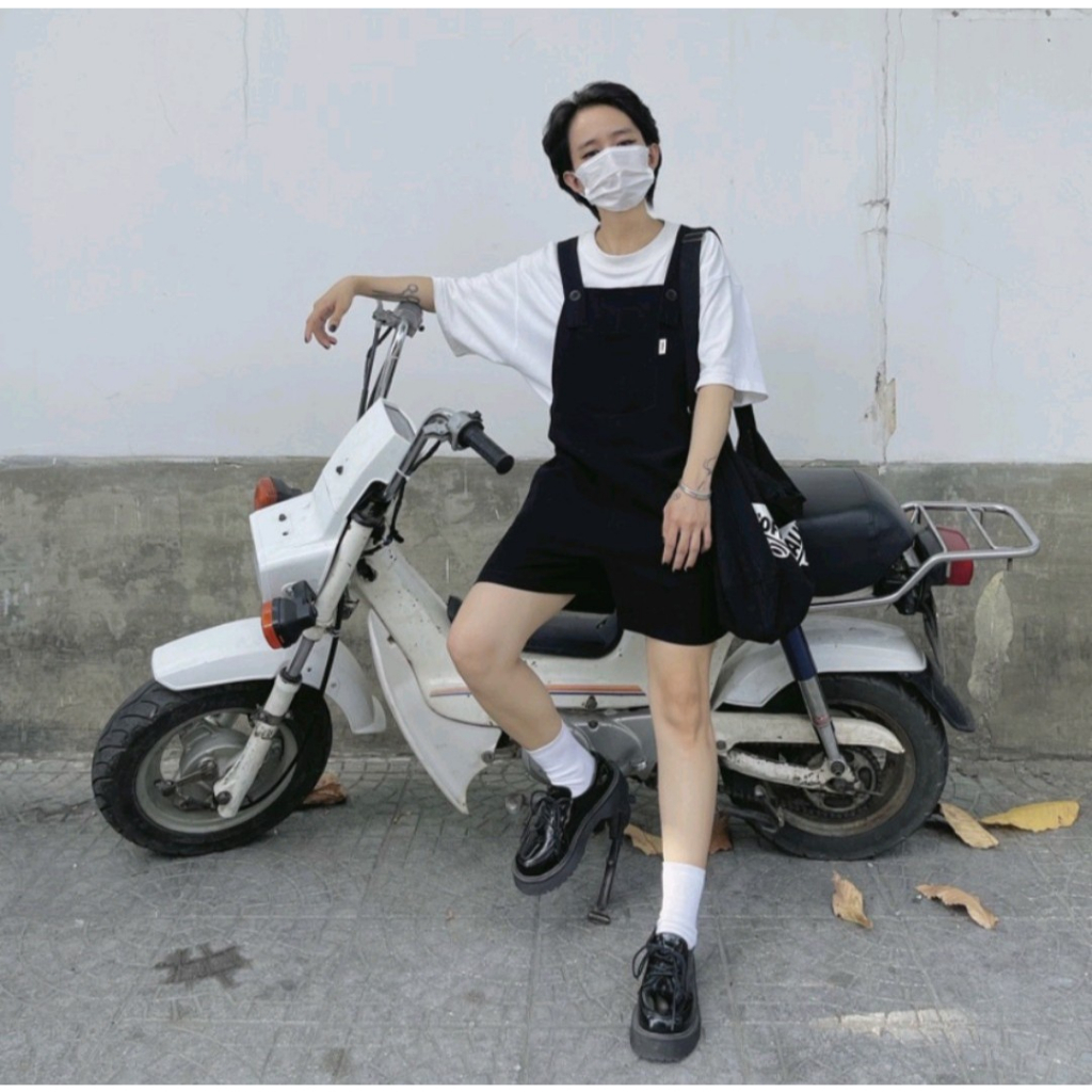 Quần Short Yếm Nữ Dáng Rộng Belle’s Clothes chất vải VItex đanh mịn, phong cách Hàn Quốc
