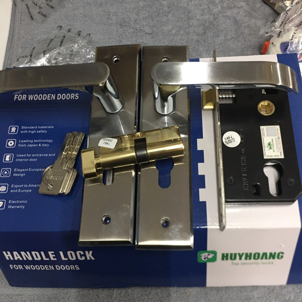 Khóa cửa hợp kim, inox 304 huy hoàng