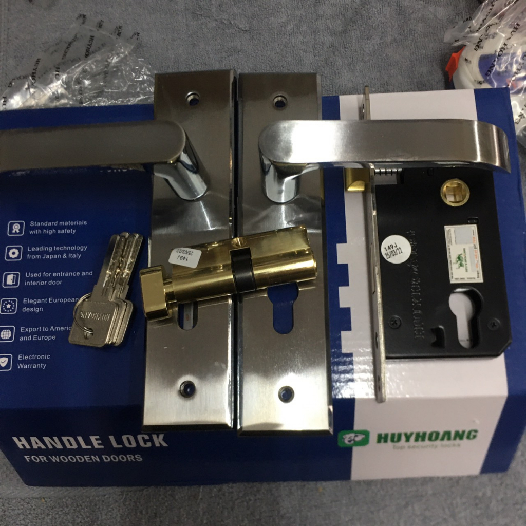 Khóa cửa hợp kim, inox 304 huy hoàng
