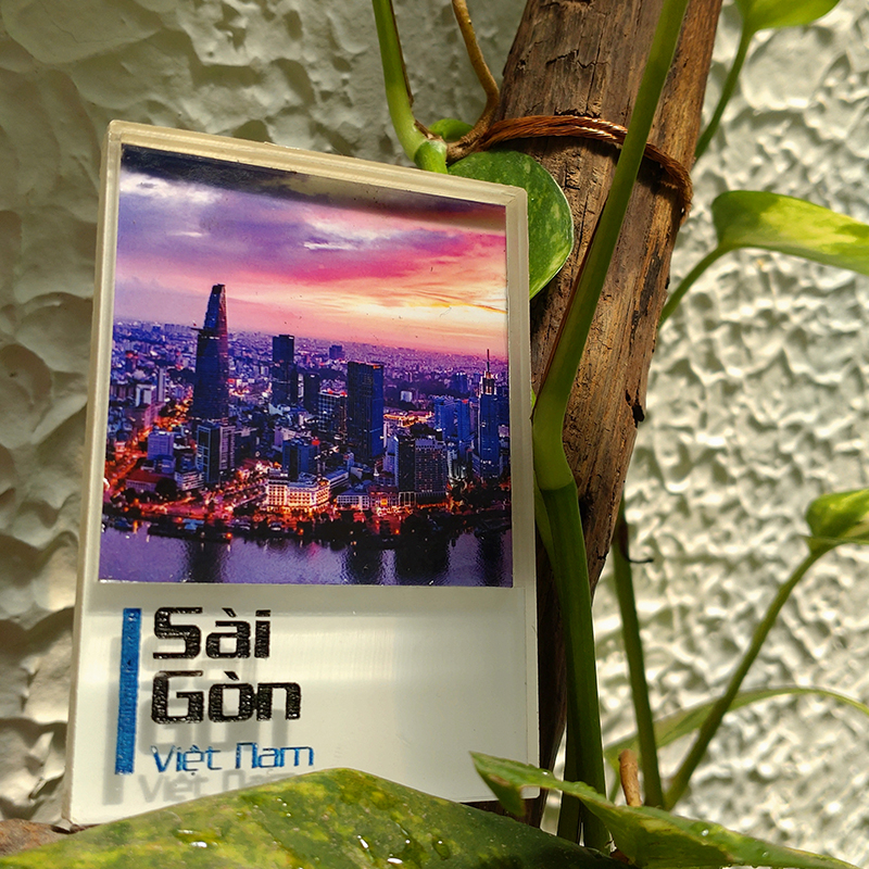 Nam châm tủ lạnh bằng nhựa hình Sài Gòn-Việt Nam