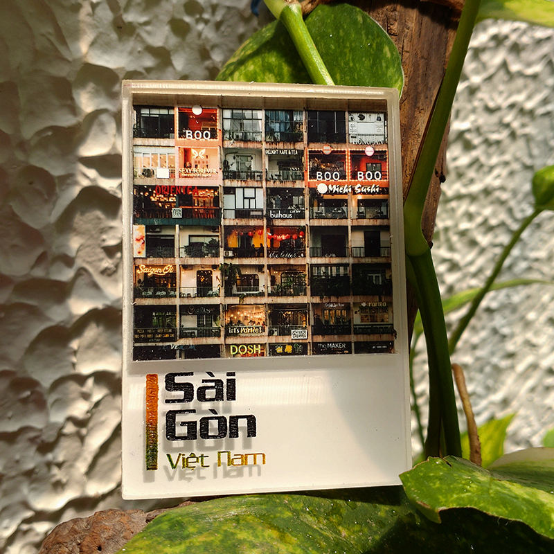Nam châm tủ lạnh bằng nhựa hình Sài Gòn-Việt Nam