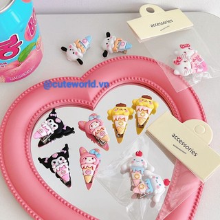 Kẹp tóc mái mini sanrio hình cây kem
