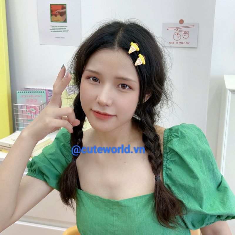 Kẹp Tóc Mái Mini Sanrio Hình Cây Kem