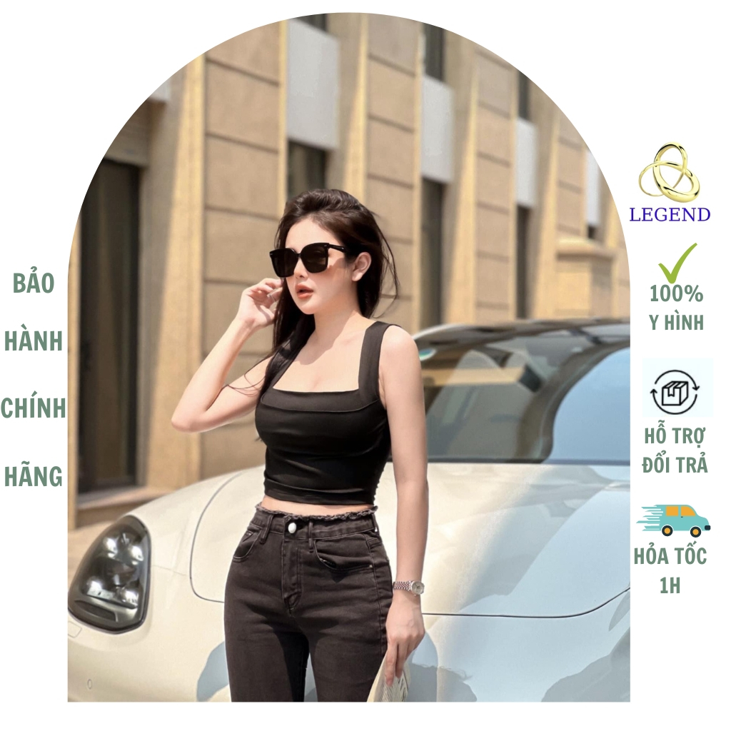 Áo ống ngắn - Áo hai dây quai to - Áo ba lỗ nữ - Áo body cách điệu sành điệu, thời thường dễ phối đồ cho nữ