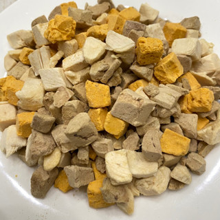 500g Thịt Sấy Khô 3 Loại Gan Gà, Trứng gà,  Ức Gà Viên cho chó mèo