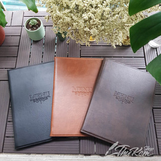 Sổ menu da cao cấp A4 loại 1 nhiều lá dày dặn kích thước 22*31cm [có khắc theo yêu cầu]