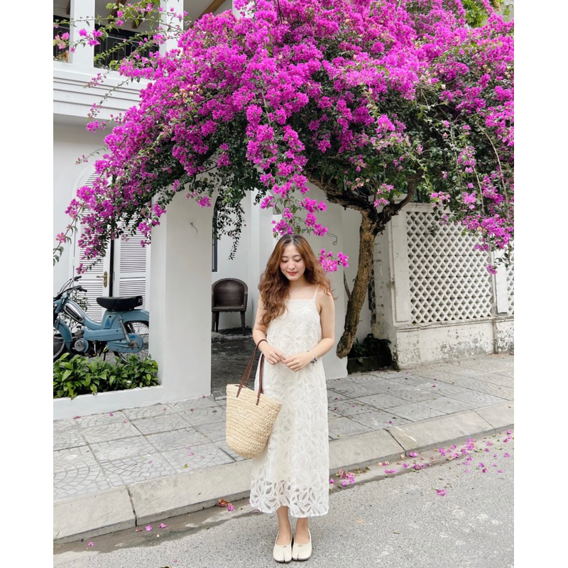 Đầm dây tơ hoa form suông Hani Dress thiết kế Ma Vie