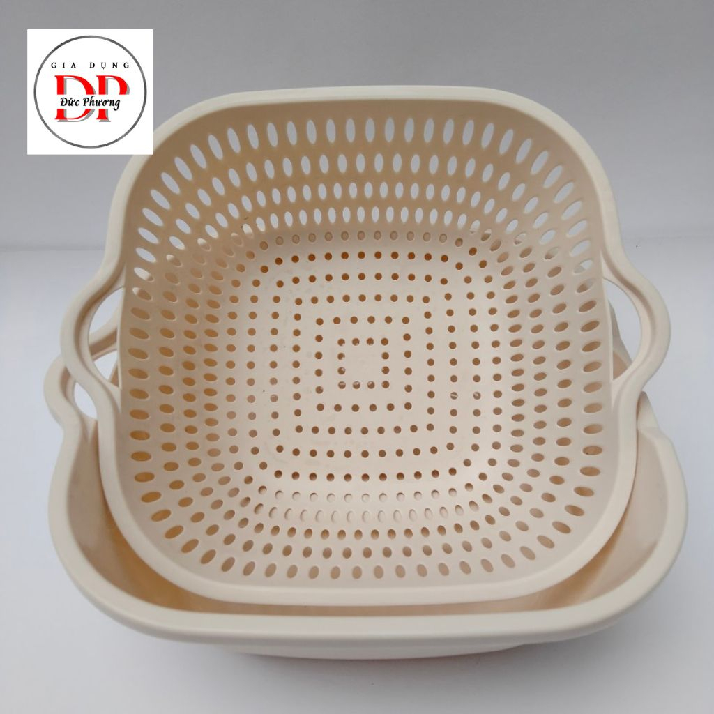 Bộ rổ kèm chậu,rổ đựng hoa quả nhựa Việt Nhật cao cấp