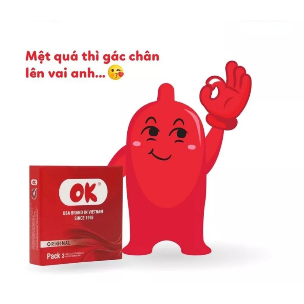 Bao Cao Su OK Original - 49mm Hộp 12 - hộp 3 - Và lẻ 1 bcs