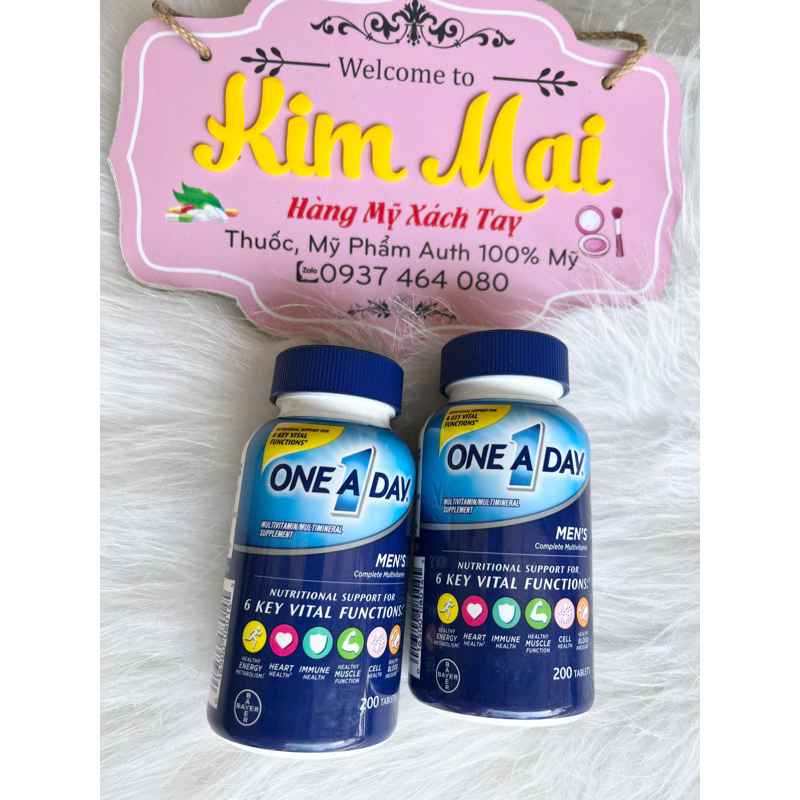 Viên uống One A Day Men'S Multivitamin Health Formula cho nam dưới 50 tuổi 200viên