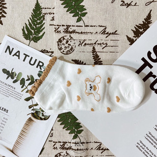 Vớ Cotton vintage lửng ren