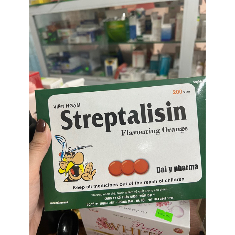 kẹo ngậm ho streptalisin hộp 200 viên