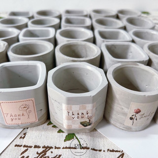 Chậu xi măng làm nến thơm, trồng cây