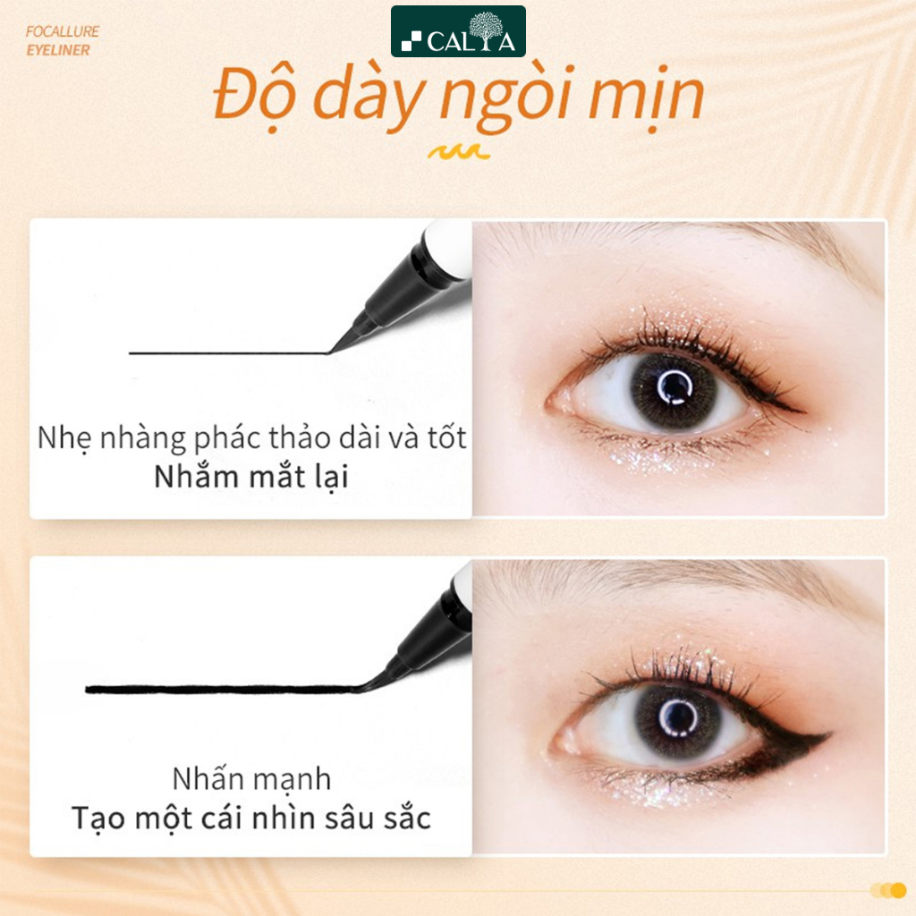 Bút Kẻ Mắt Nước Focallure Dễ Kẻ, Bền Màu, Lâu Trôi - Focallure SuperFine Liquid Eyeliner 0.6g