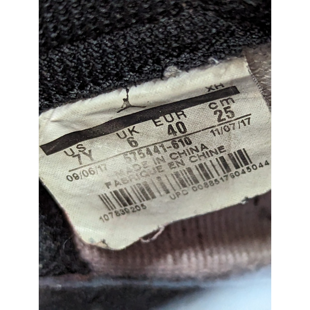 Giày 2hand Jordan 1 Retro High Bred Toe 575441 610