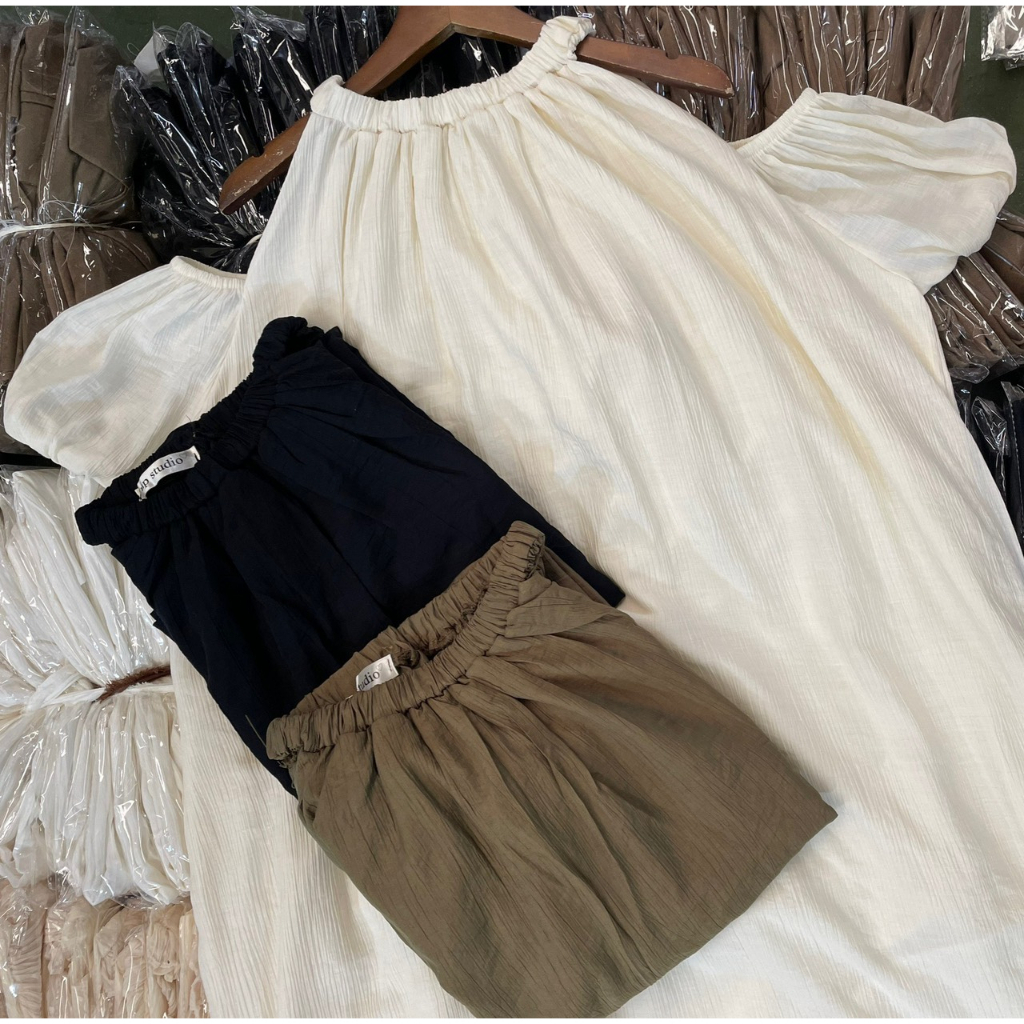 Váy tơ 2 lớp cổ yếm chun eo - 247store.vn - Vaytocoyem3351_P12k12,14