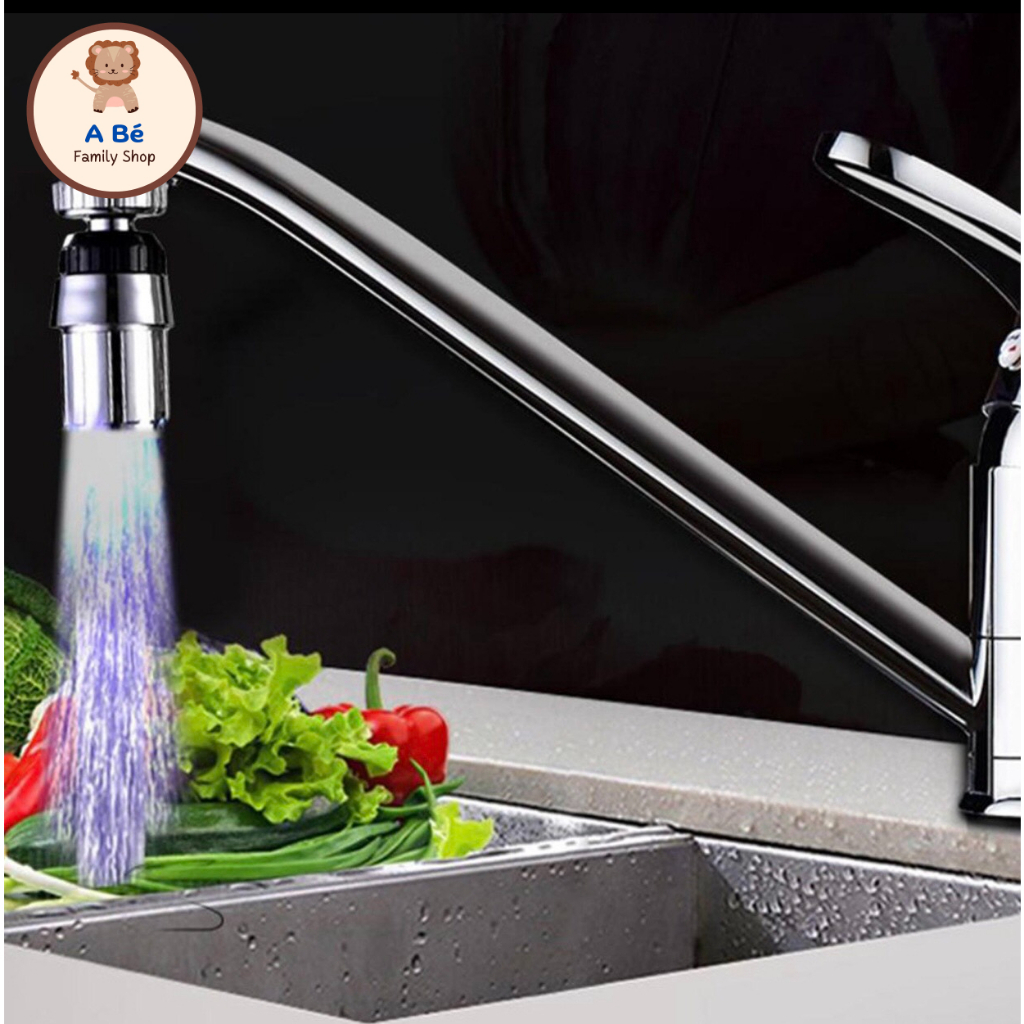 Đầu vòi nước có đèn led cảm ứng, thay đổi màu sắc theo nhiệt độ nước