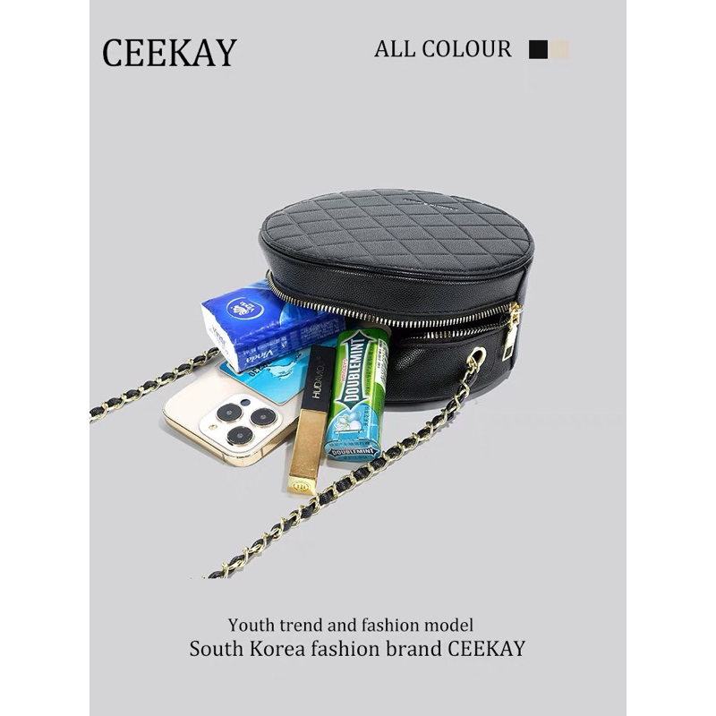 TÚI XÁCH CEEKEY DÁNG TRÒN CHÍNH HÃNG FULL BOX T035
