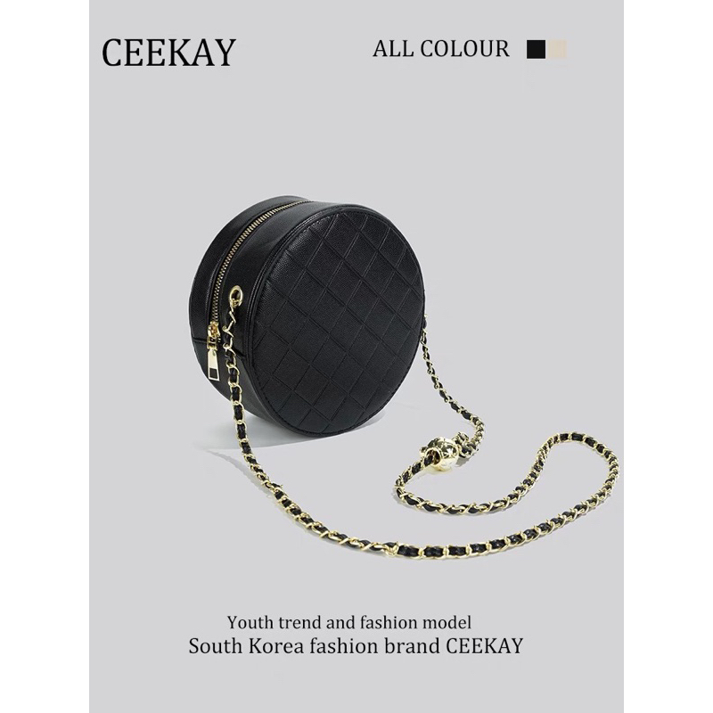 TÚI XÁCH CEEKEY DÁNG TRÒN CHÍNH HÃNG FULL BOX T035