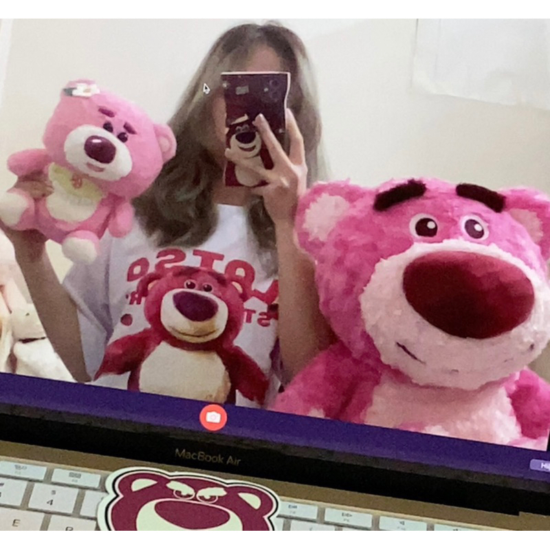SẴN Gấu Bông Dâu Lotso Toy Story 2hand chính hãng thơm mềm mịn Tokyo Disney Resort Câu chuyện đồ chơi hồng đậm losto