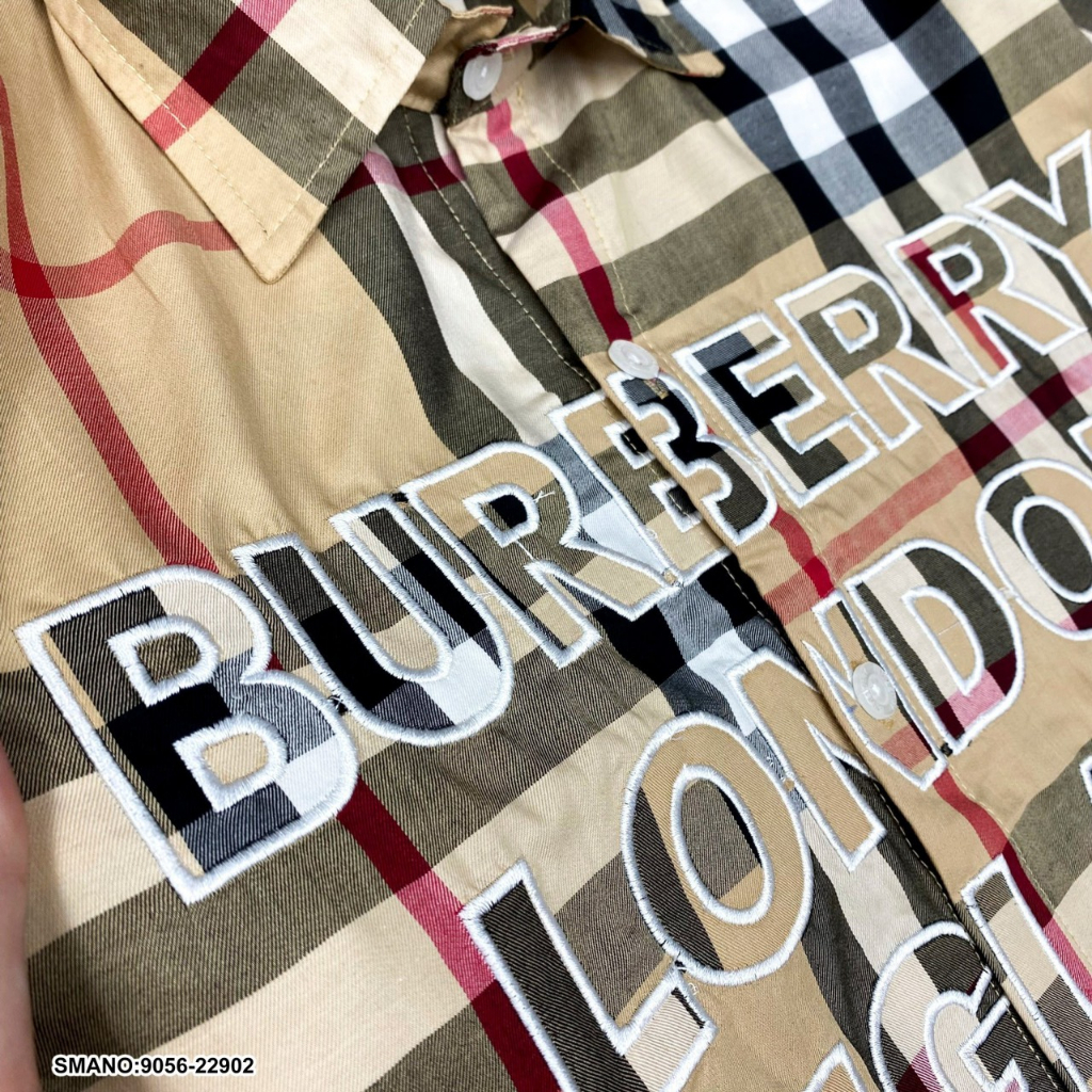 Áo Sơ Mi Nam BBR Kẻ Vàng In Chữ Trẻ Trung Hot Trend Hè 2023