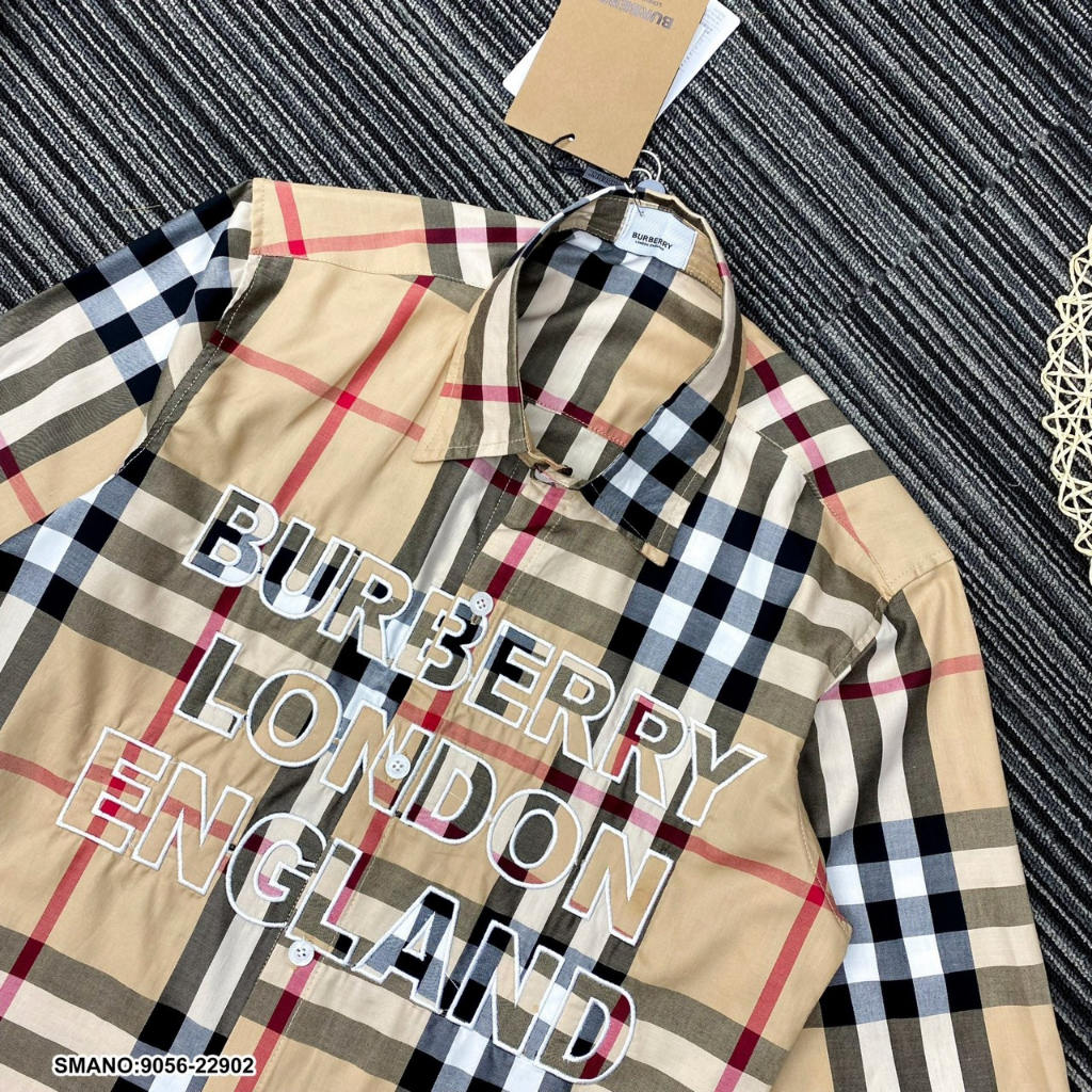 Áo Sơ Mi Nam BBR Kẻ Vàng In Chữ Trẻ Trung Hot Trend Hè 2023