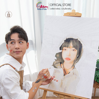 Tranh số hoá theo yêu cầu tự tô màu theo số đặt in từ ảnh cá nhân GAM 24 màu 34 màu 42 màu và 50 màu