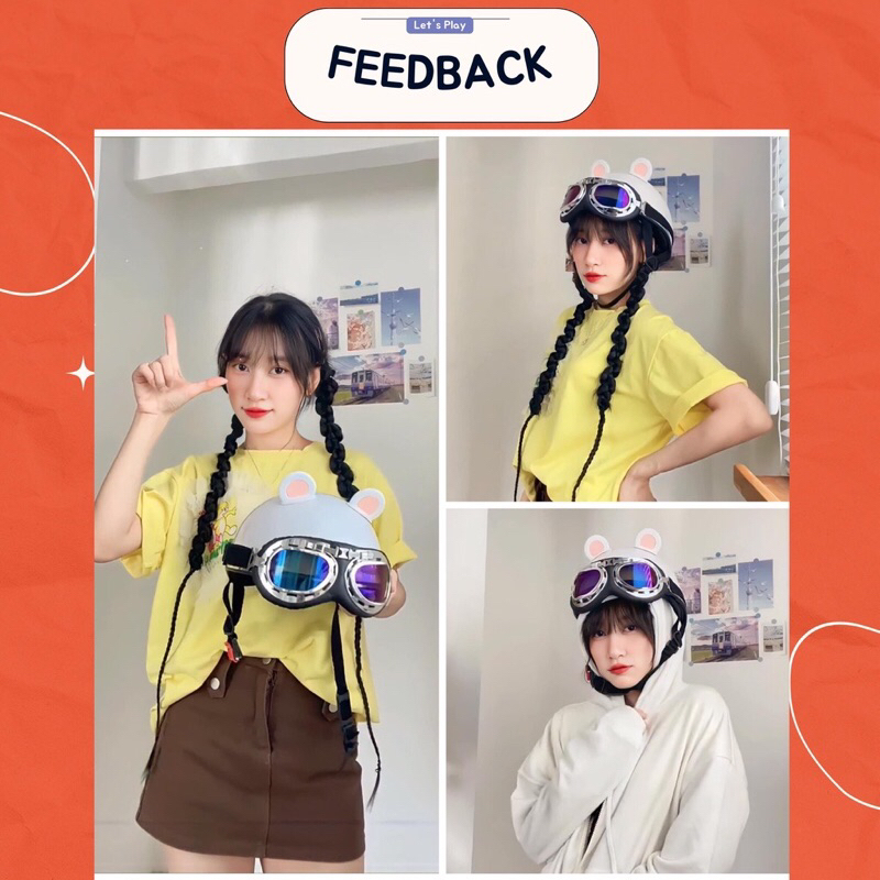 Kính phi công gắn mũ bảo hiểm 1/2 và 3/4 đi phượt trang trí mũ bảo hiểm