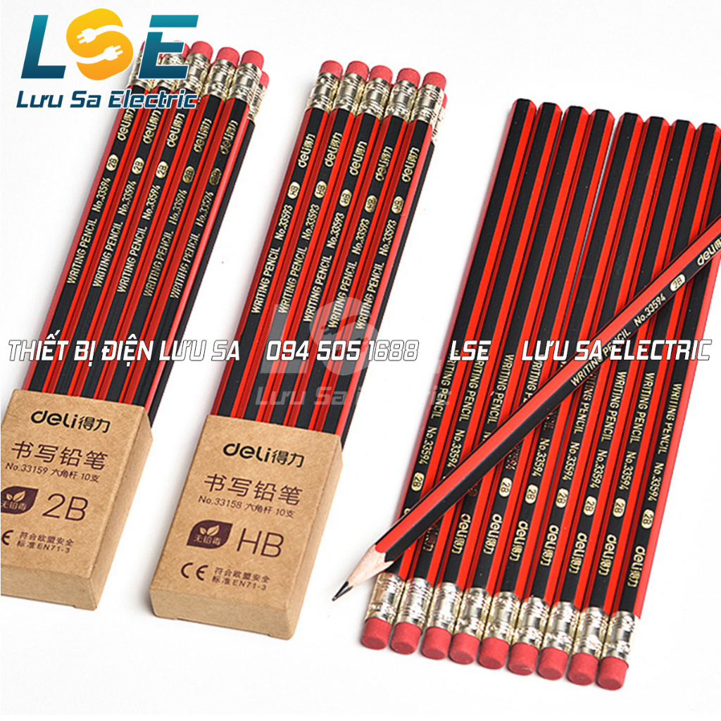 Bút chì Deli 2B 33159 - Bút chì lục giác HB/2B
